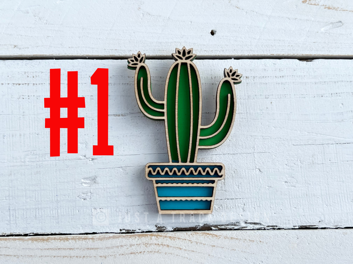Wooden Cactus Refrigerator Southwestern Magnets - Succulent Magnets - Your Choice of Cactus - Kitchen Decor - Magnet Board - Eco Friendly Gift