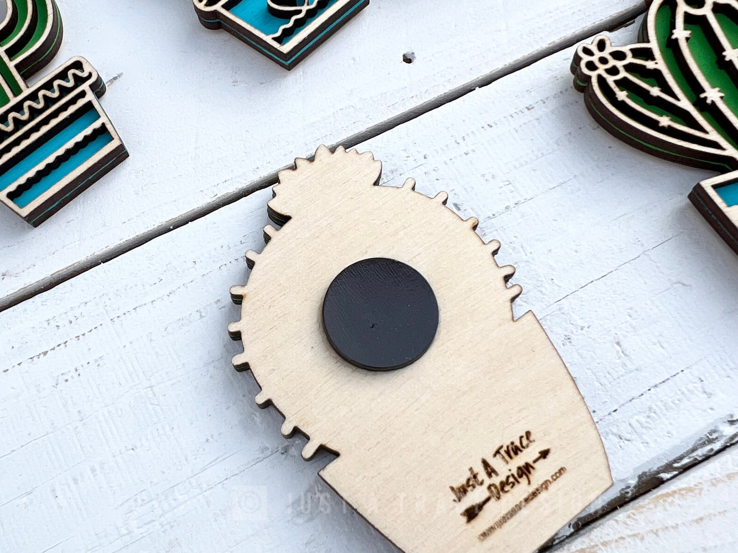 Wooden Cactus Refrigerator Southwestern Magnets - Succulent Magnets - Your Choice of Cactus - Kitchen Decor - Magnet Board - Eco Friendly Gift