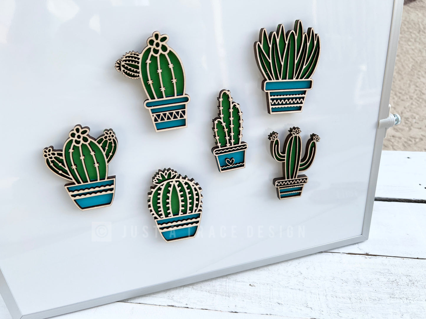 Wooden Cactus Refrigerator Southwestern Magnets - Succulent Magnets - Your Choice of Cactus - Kitchen Decor - Magnet Board - Eco Friendly Gift