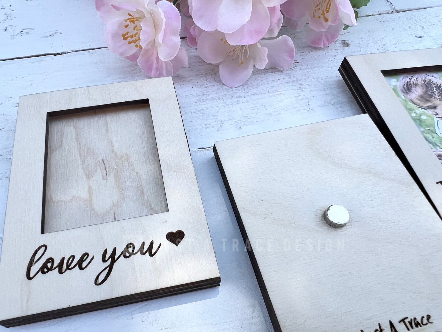 Bulk Mini Personalized Picture Frame With Back, Wood Refrigerator Magnet, Wedding Favor, Vacation Frame, Bridesmaid Gift, Travel Agent Gift, Photo Frame, Bridesmaid Photos