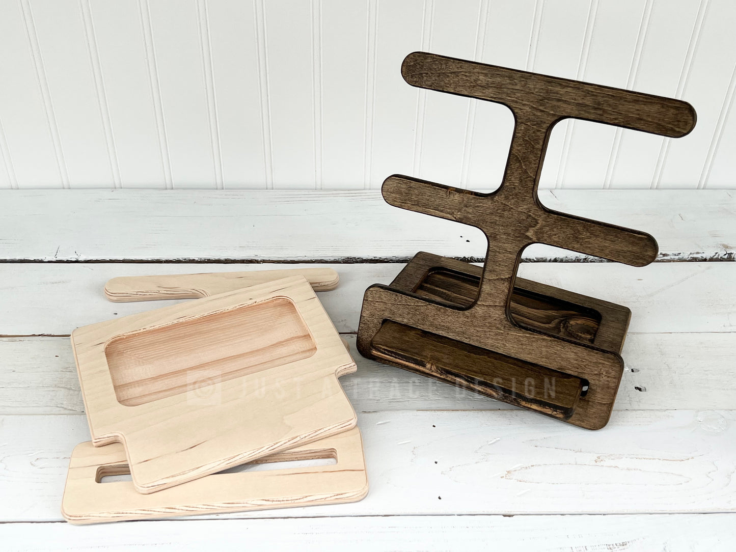 Collapsible Wooden Bracelet or Hair Scrunchie Display Stand , 2 Tier Display Stand, Vendor Display, Craft Show Display, Friendship Bracelet