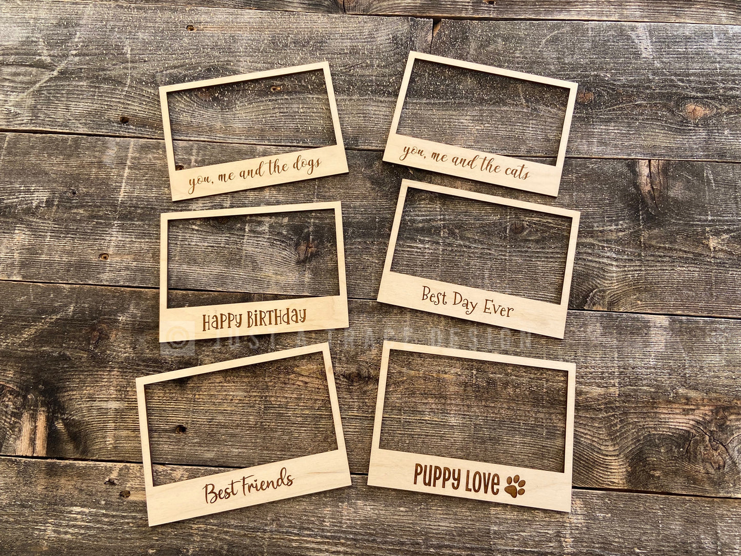 Large Magnetic Picture Frame, 6" x 4 3/8", Laser Cut and Engraved, Refrigerator Magnet, Picture Frame, Magnetic Frames, Fridge Magnet