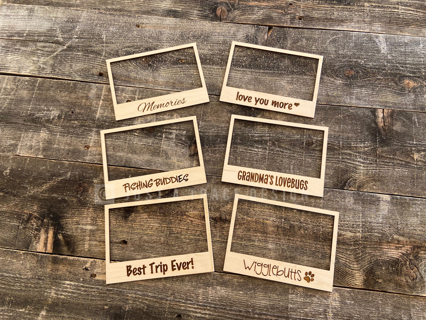 Large Magnetic Picture Frame, 6" x 4 3/8", Laser Cut and Engraved, Refrigerator Magnet, Picture Frame, Magnetic Frames, Fridge Magnet