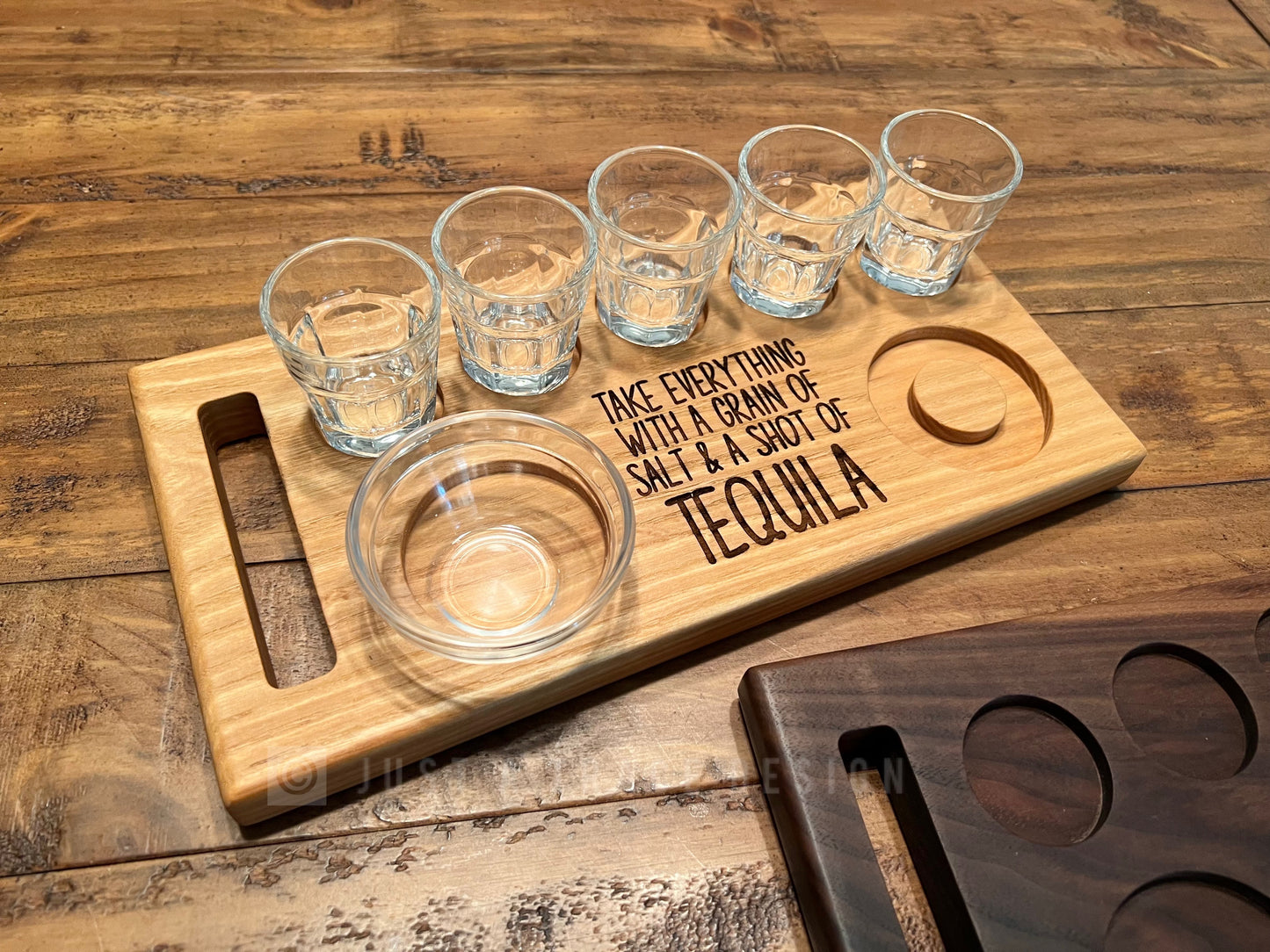 Tequila Flight Board, Tequila Shot Board, Serving Tray, Tequila Gift, Shot Board, Bar Board, Party Tray