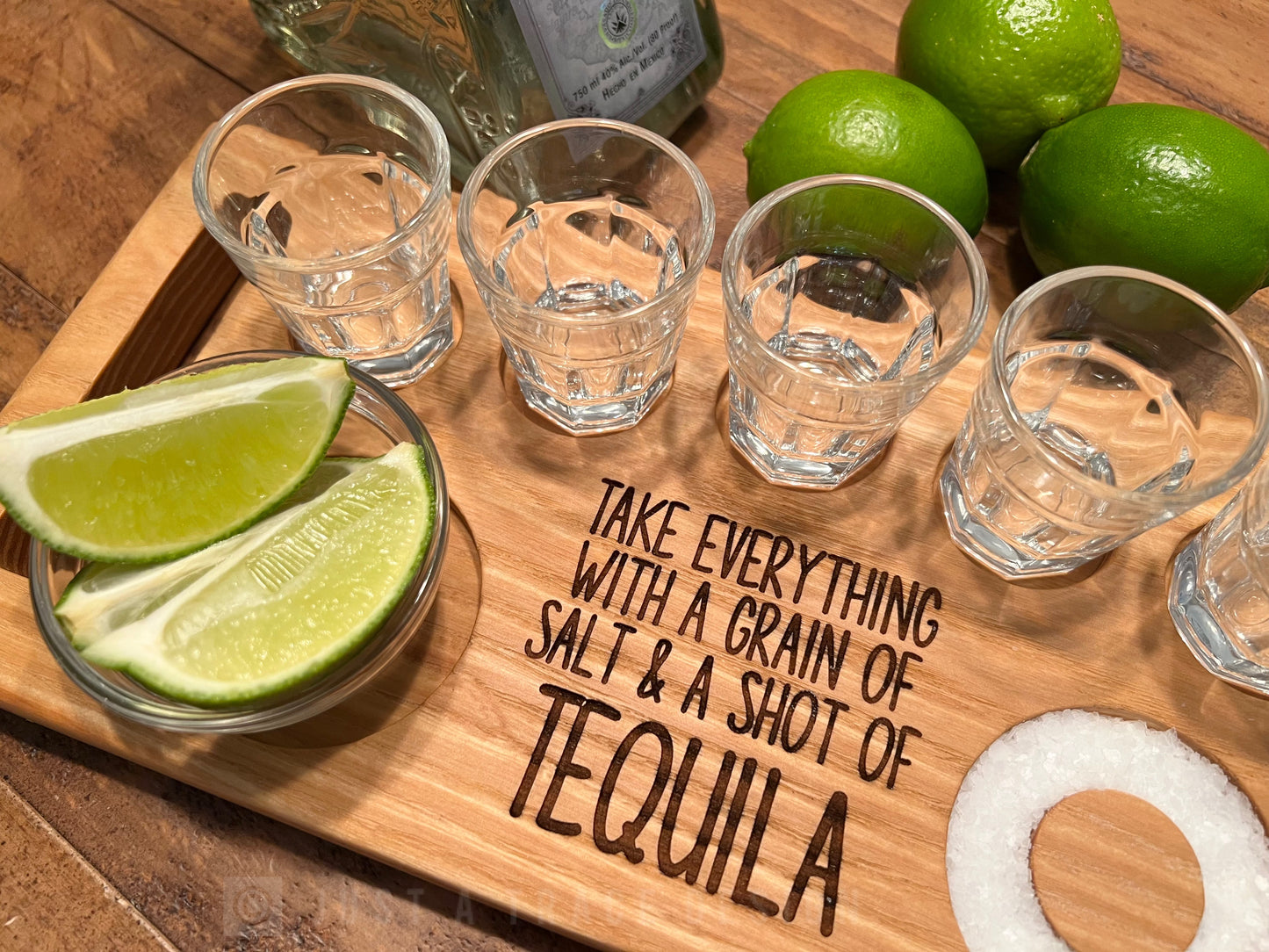 Tequila Flight Board, Tequila Shot Board, Serving Tray, Tequila Gift, Shot Board, Bar Board, Party Tray