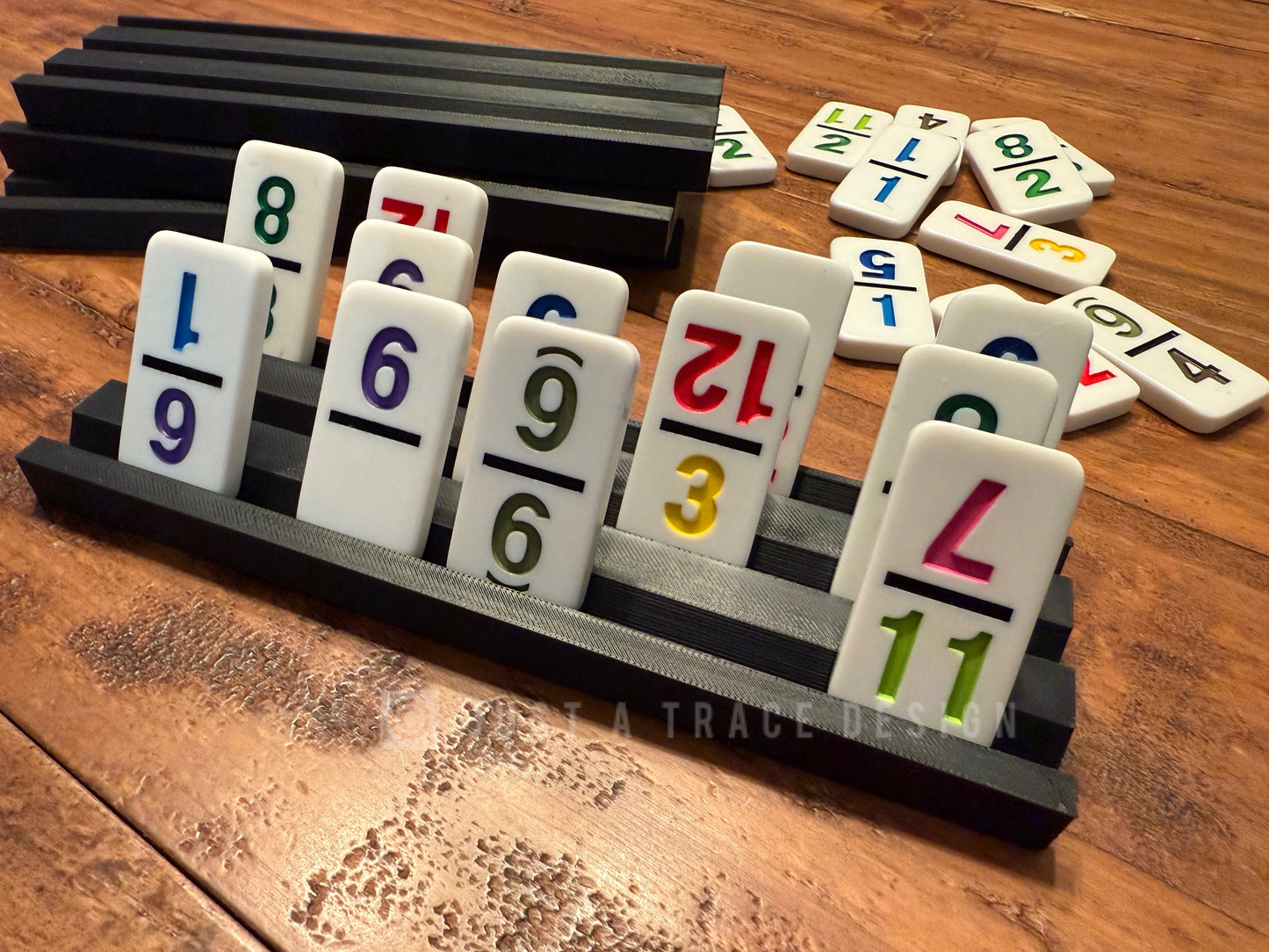 Individual Domino Holders, Plastic Domino Holder, Limited Dexterity Domino Holder, Family Game Night, Row Display, Mexican Train Game