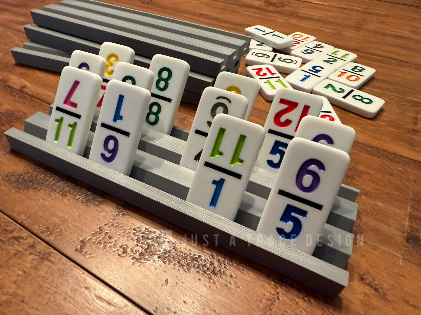 Individual Domino Holders, Plastic Domino Holder, Limited Dexterity Domino Holder, Family Game Night, Row Display, Mexican Train Game