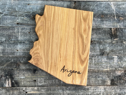 13 1/2 x 10 1/2" x 3/4" Arizona State Shaped Cutting Board