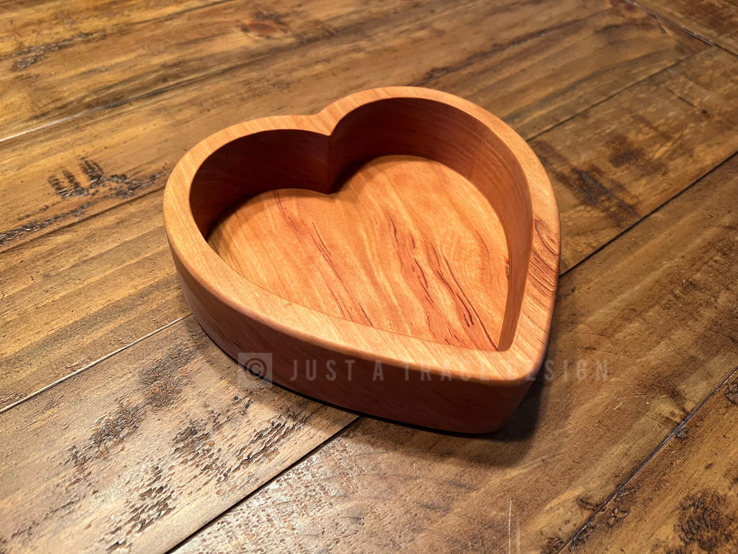 Wooden Heart Candy Dish, Valentine's Day, Kitchen Decor, Catchall Tray, Valet Tray, Holiday Gift, Trinket Dish, Cherry Candy Dish