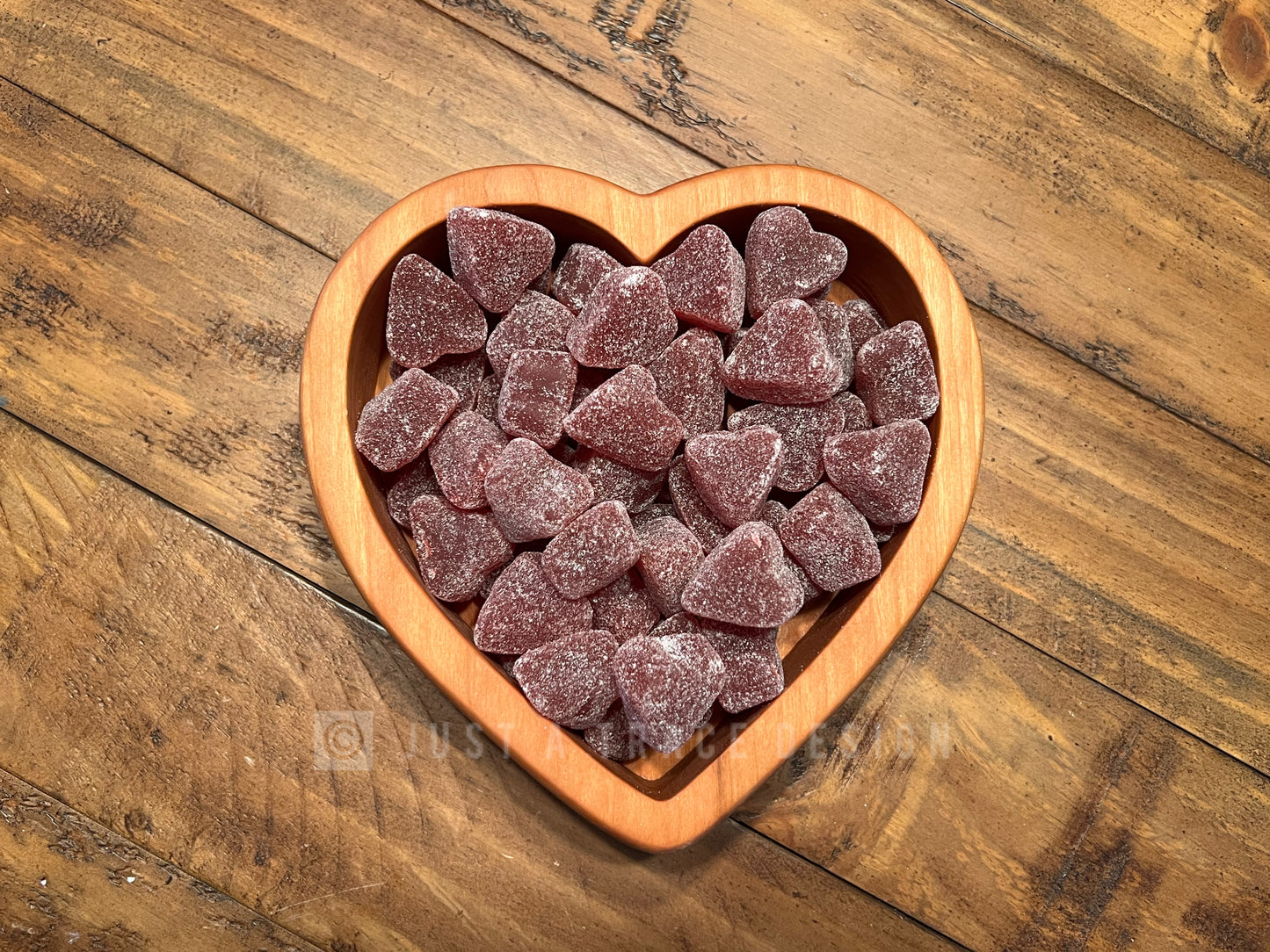 Wooden Heart Candy Dish, Valentine's Day, Kitchen Decor, Catchall Tray, Valet Tray, Holiday Gift, Trinket Dish, Cherry Candy Dish
