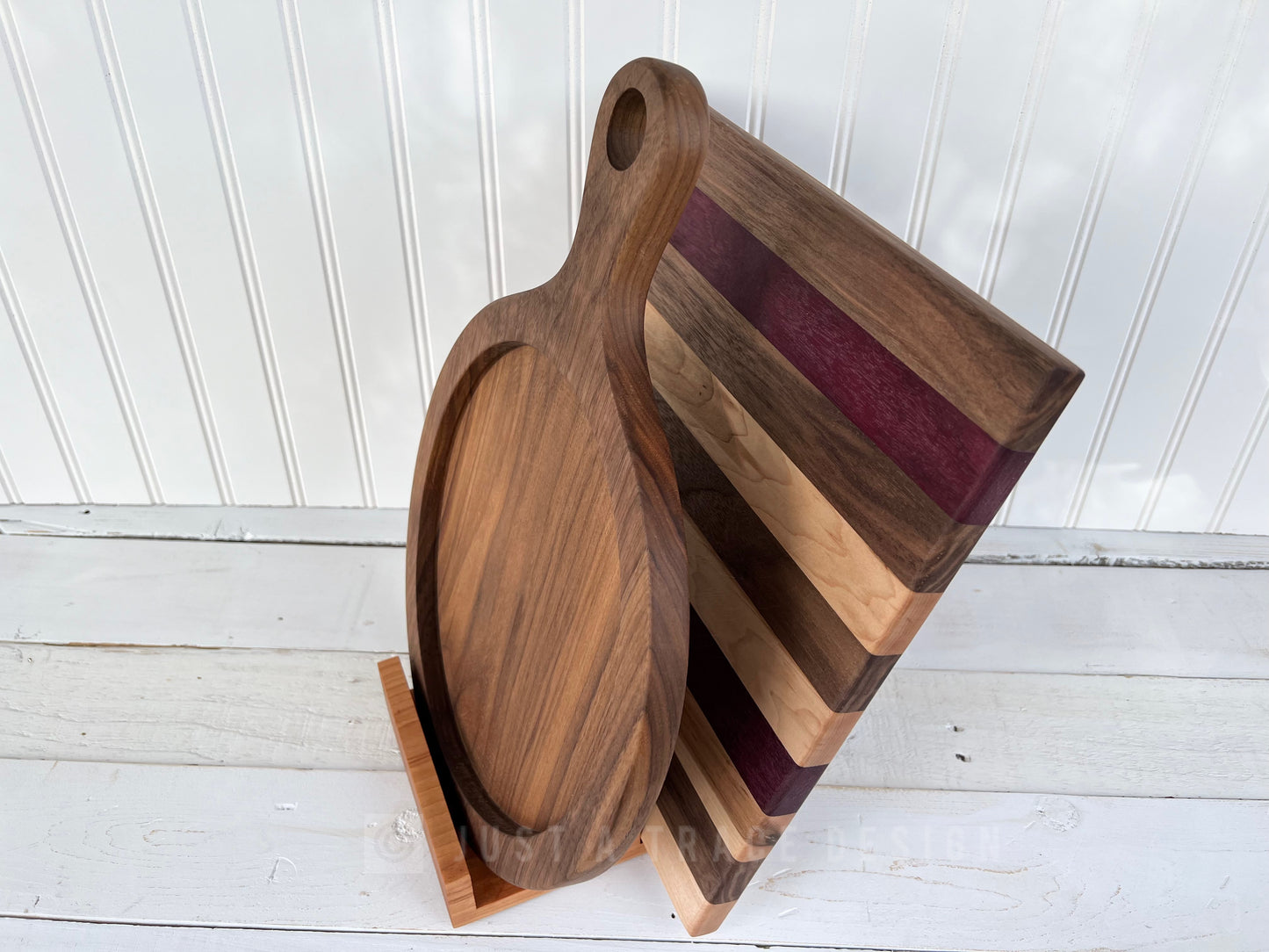 3 Slot Cutting Board Stand, Cutting Board Display Stand, Butcher Block Display, Cutting Board Holder, Housewarming Gift, Wedding Gift