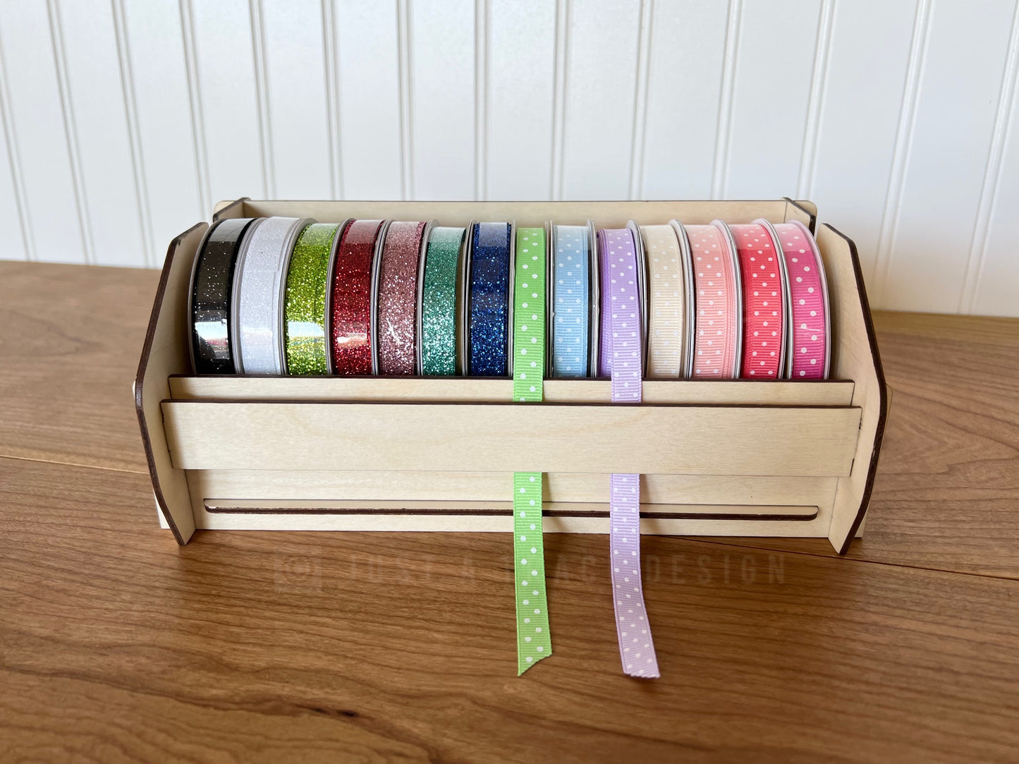 Ribbon Holder, Ribbon Dispenser, Ribbon Caddy, Ribbon Organizer, Storage, Ribbon Display, Portable Display, Compact Holder, Sticker Holder