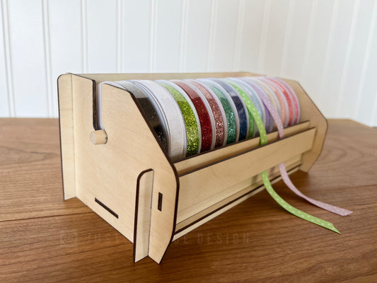 Ribbon Holder, Ribbon Dispenser, Ribbon Caddy, Ribbon Organizer, Storage, Ribbon Display,  Portable Display, Compact Holder, Sticker Holder