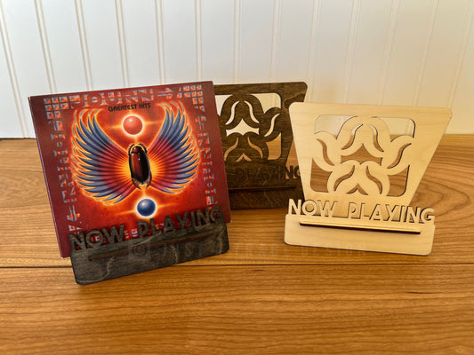 Now Playing CD Stand CD Display, Compact Disk Display, Album Music Compact Disk Holder, Free Standing CD Display, Wooden Home Decor