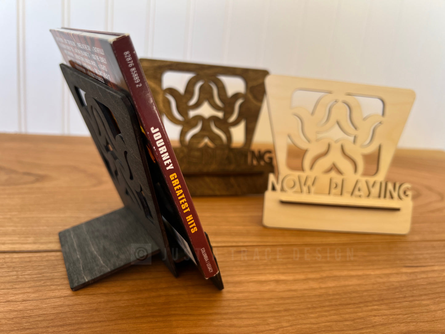 Now Playing CD Stand CD Display, Compact Disk Display, Album Music Compact Disk Holder, Free Standing CD Display, Wooden Home Decor