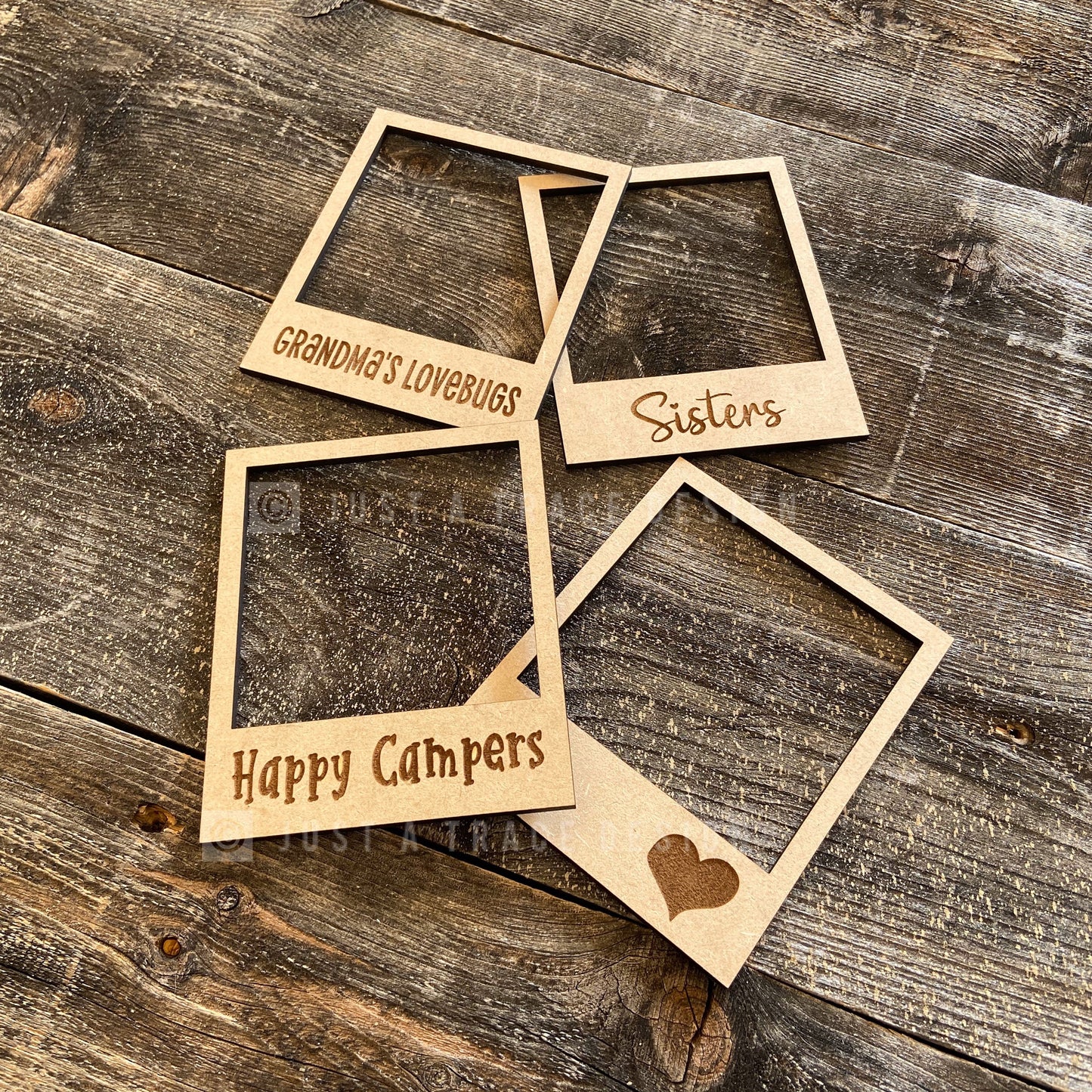 Magnetic Picture Frame, Refrigerator Magnet, Picture Frame, Wood Frame, Wedding Favor, Your Choice Of Phrase