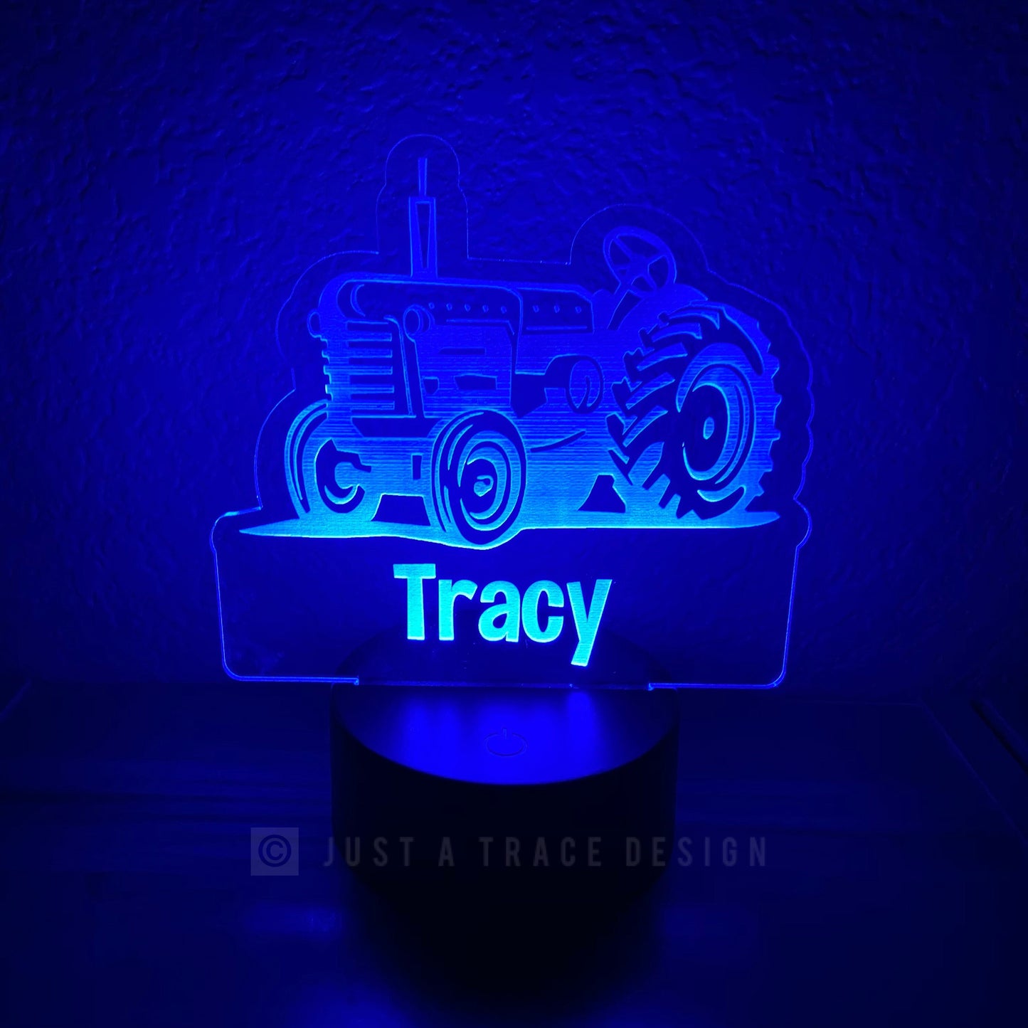 Vintage Tractor Personalized Night Light, Kids Night Light, Name Night Light, Acrylic Nightlight, Laser Cut and Engraved
