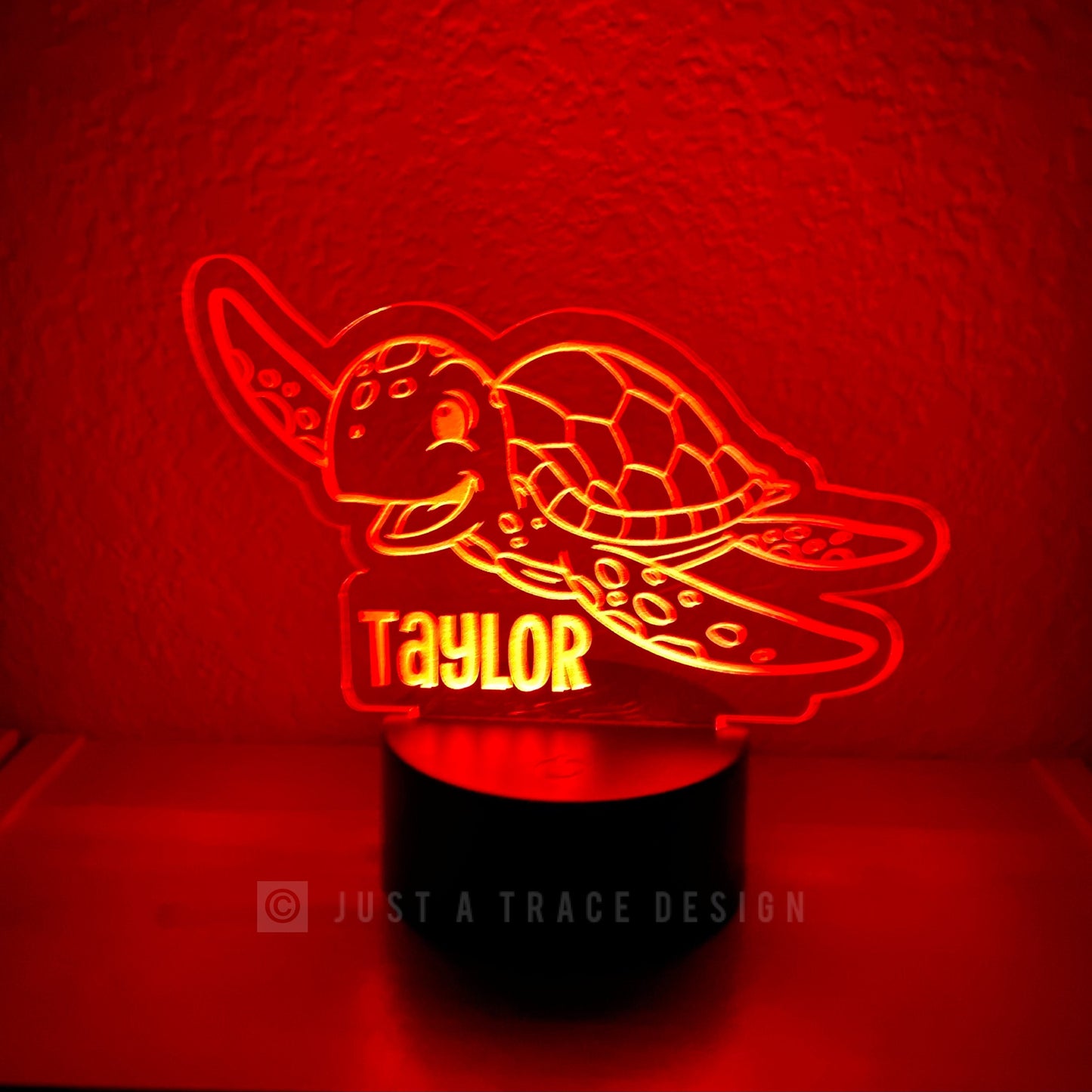 Sea Turtle Nightlight, Personalized Night Light, Kids Night Light, Name Night Light, Acrylic Nightlight, Ocean Light, Laser Cut and Engraved