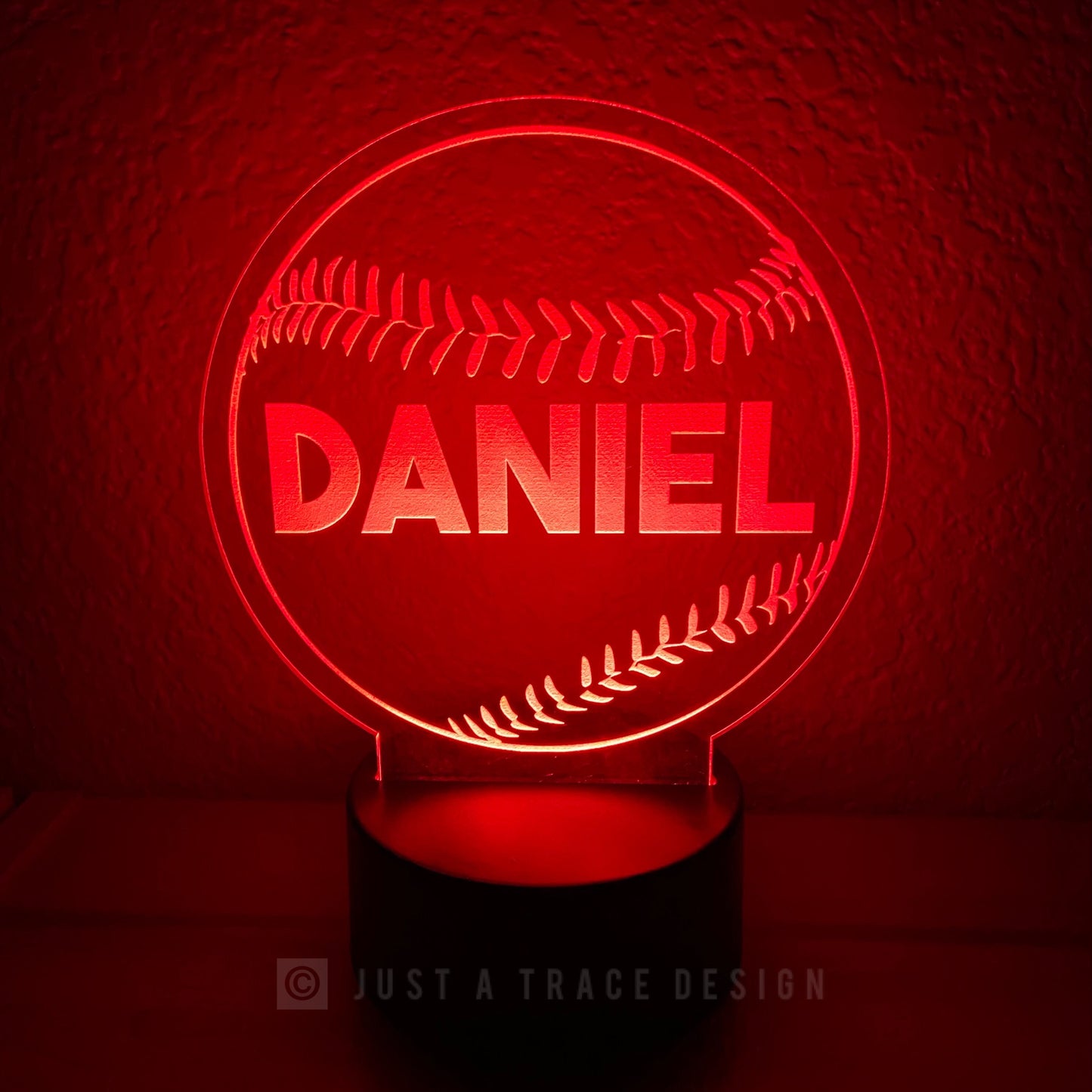 Baseball Personalized Night Light, Kids Night Light, Name Night Light, Sport Nightlight, Acrylic Nightlight, Laser Cut and Engraved