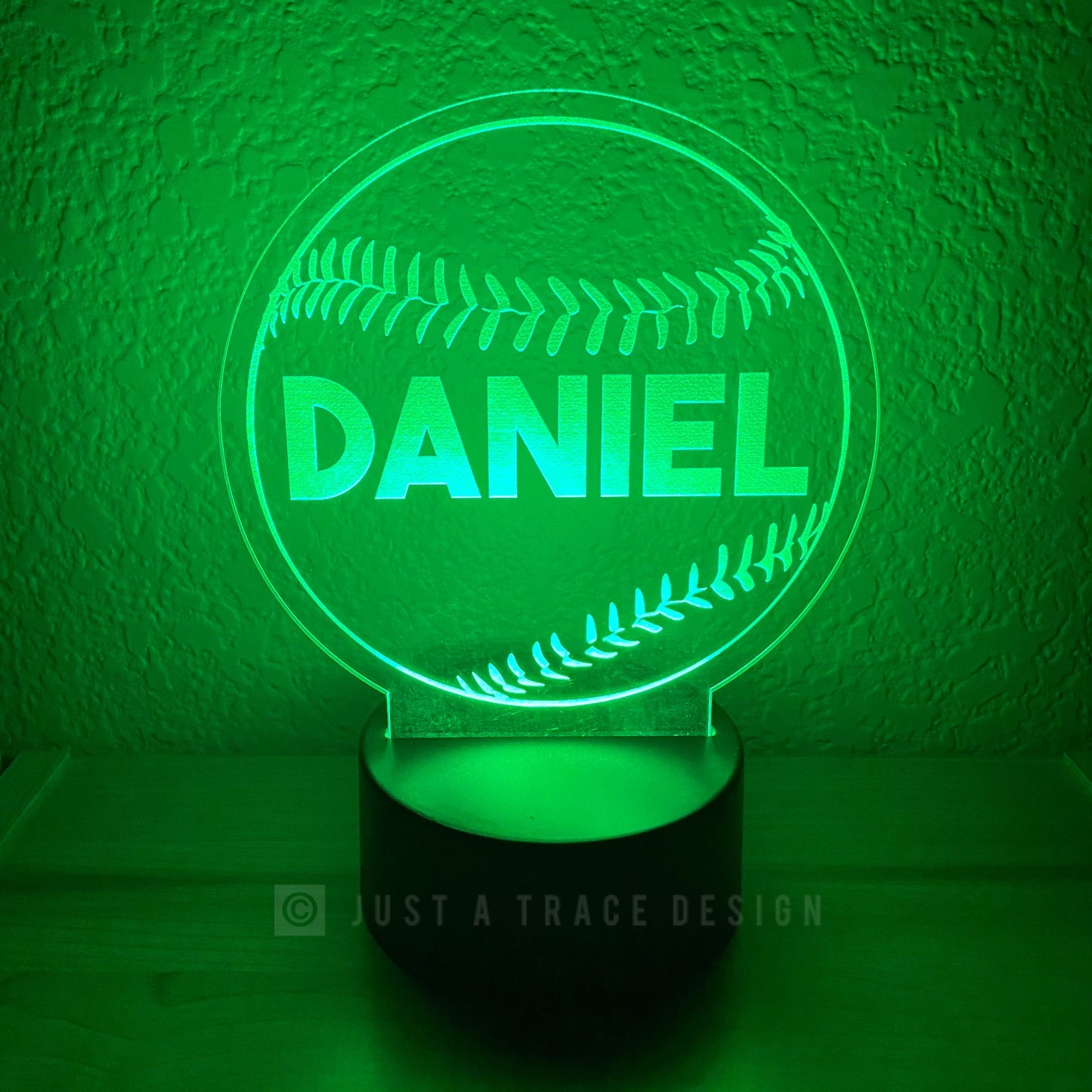Baseball Personalized Night Light, Kids Night Light, Name Night Light, Sport Nightlight, Acrylic Nightlight, Laser Cut and Engraved
