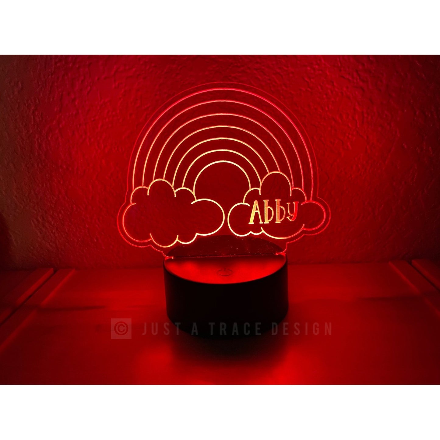 Rainbow Cloud Personalized Night Light, Kids Night Light, Name Night Light, Acrylic Nightlight, Laser Cut and Engraved