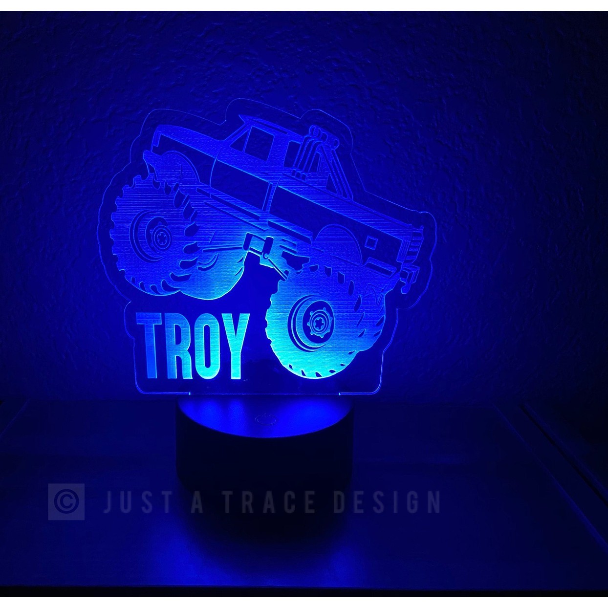 Monster Truck Night Light, Personalized Night Light, Kids Night Light, Name Night Light, Acrylic Nightlight, Birthday Gift, Mud Truck