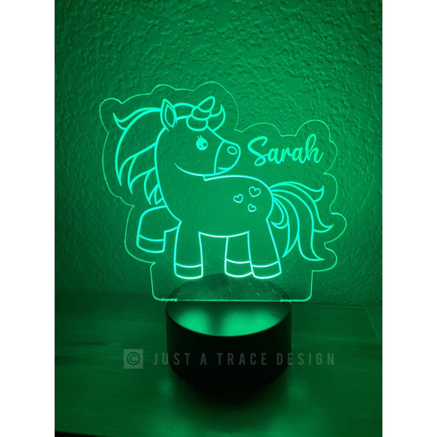 Unicorn Personalized Night Light, Kids Night Light, Name Night Light, Acrylic Nightlight, Mythical Horse, Laser Cut and Engraved, Girl Gift