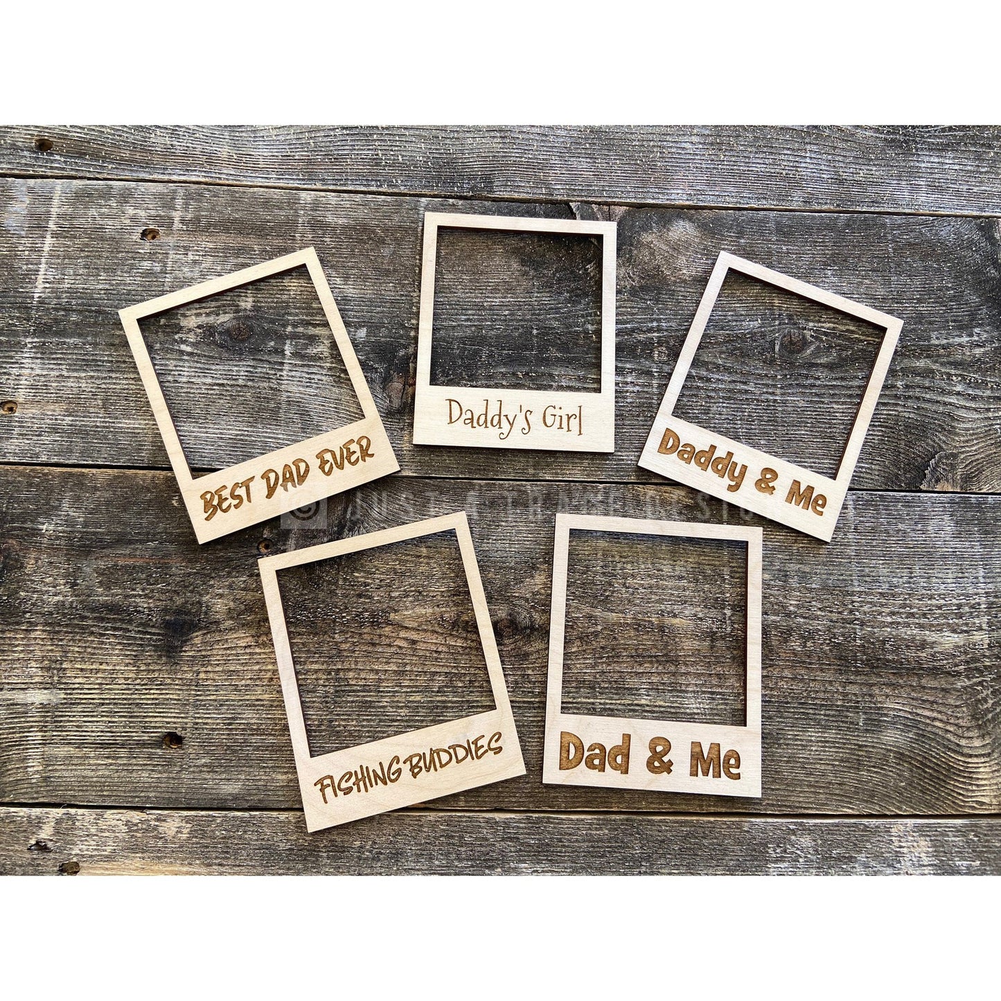 Magnetic Picture Frame, Refrigerator Magnet, Picture Frame, Wood Frame, Wedding Favor, Your Choice Of Phrase