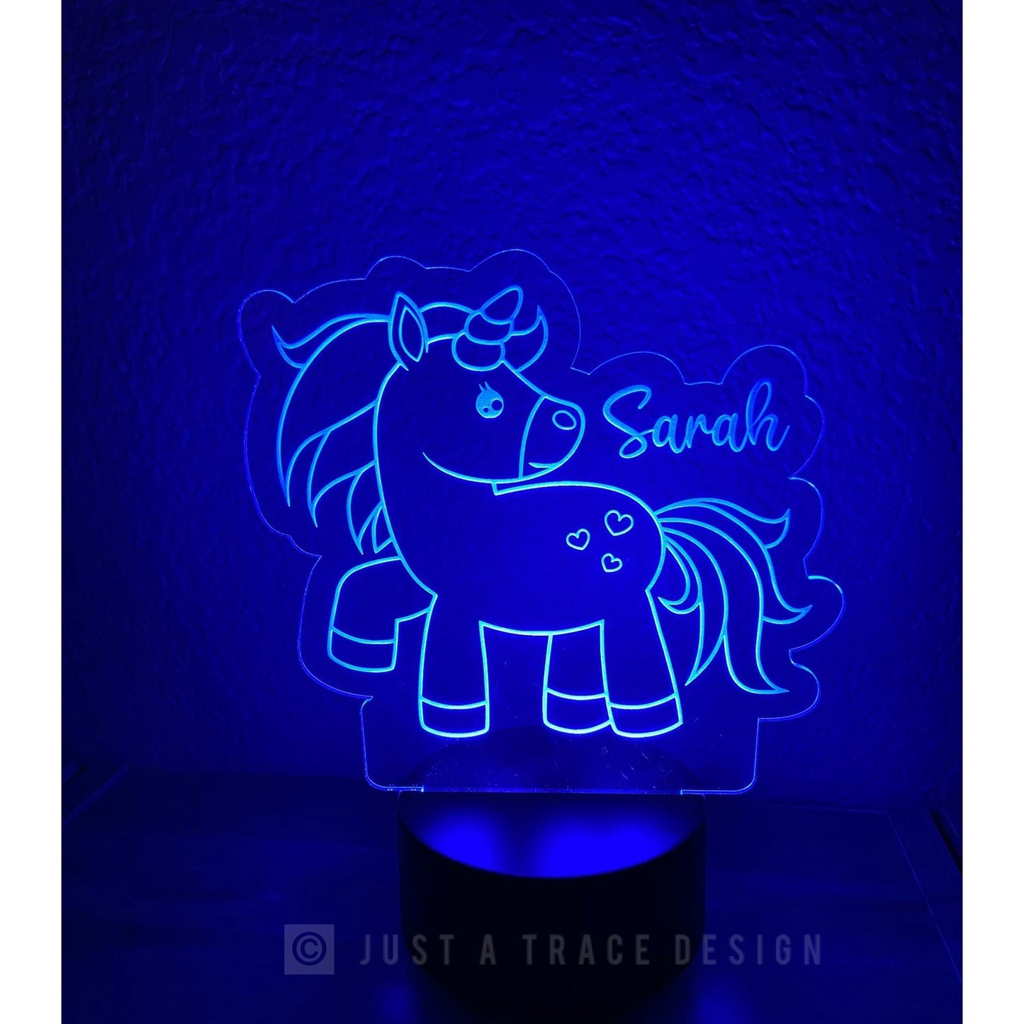 Unicorn Personalized Night Light, Kids Night Light, Name Night Light, Acrylic Nightlight, Mythical Horse, Laser Cut and Engraved, Girl Gift
