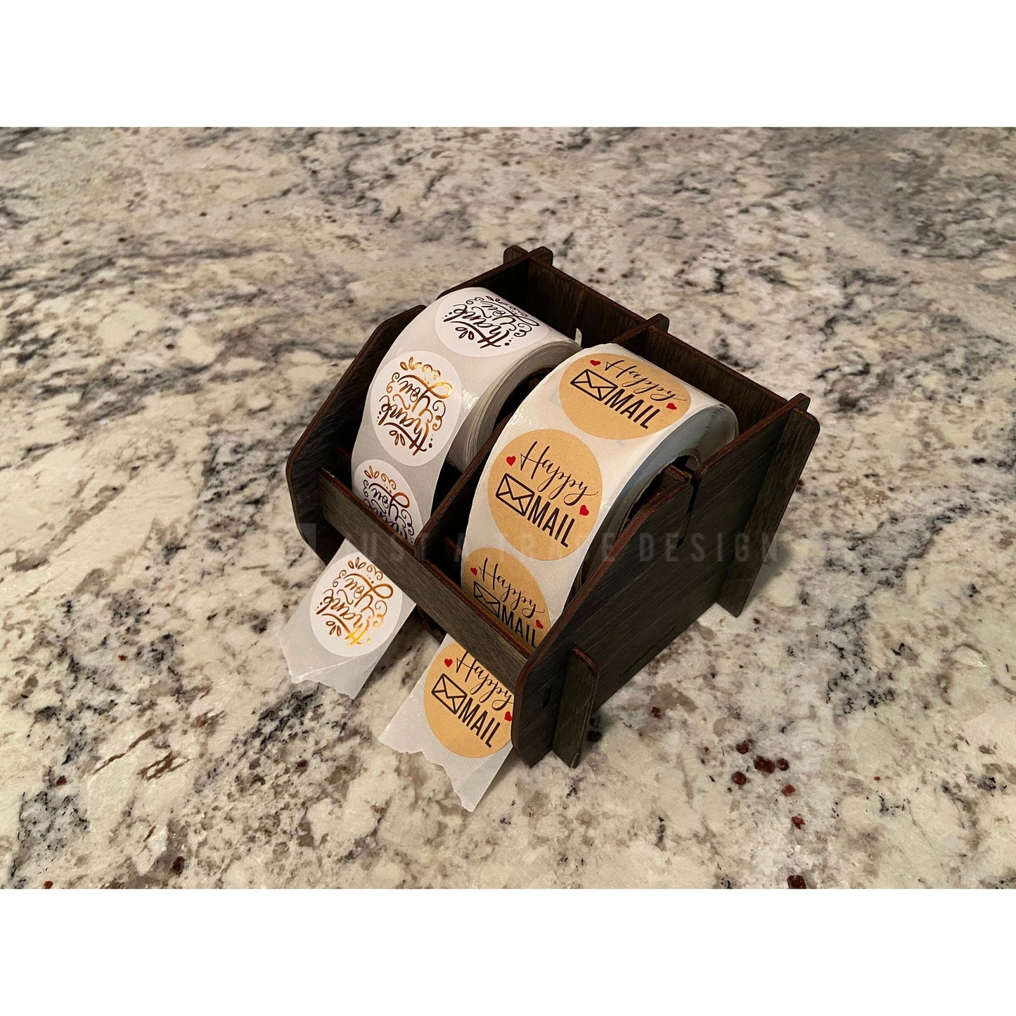 2 Roll Label Holder, Sticker Dispenser, Sticker Caddy, Decal Organizer, Sticker Storage, Decal Display, Front Desk Display