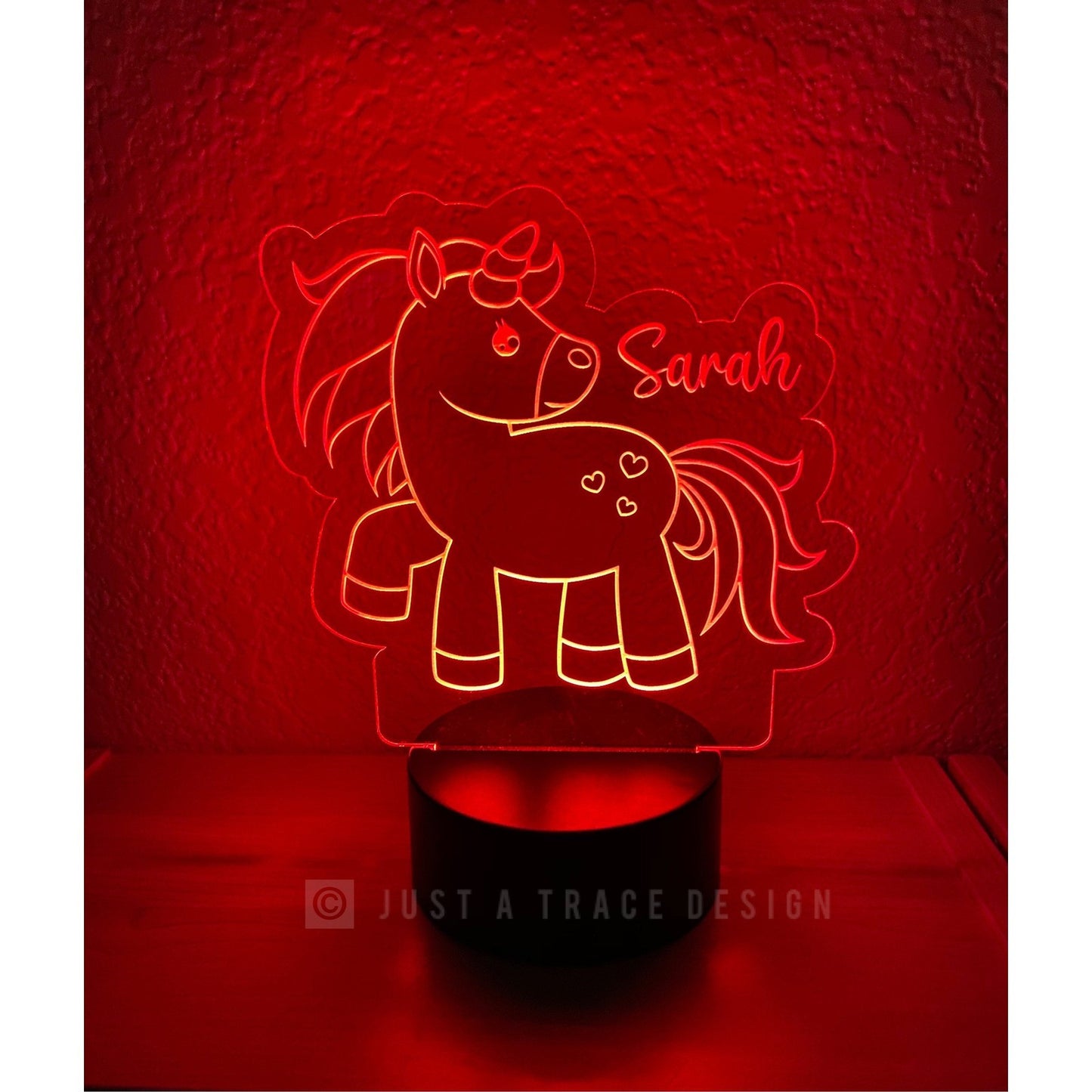 Unicorn Personalized Night Light, Kids Night Light, Name Night Light, Acrylic Nightlight, Mythical Horse, Laser Cut and Engraved, Girl Gift