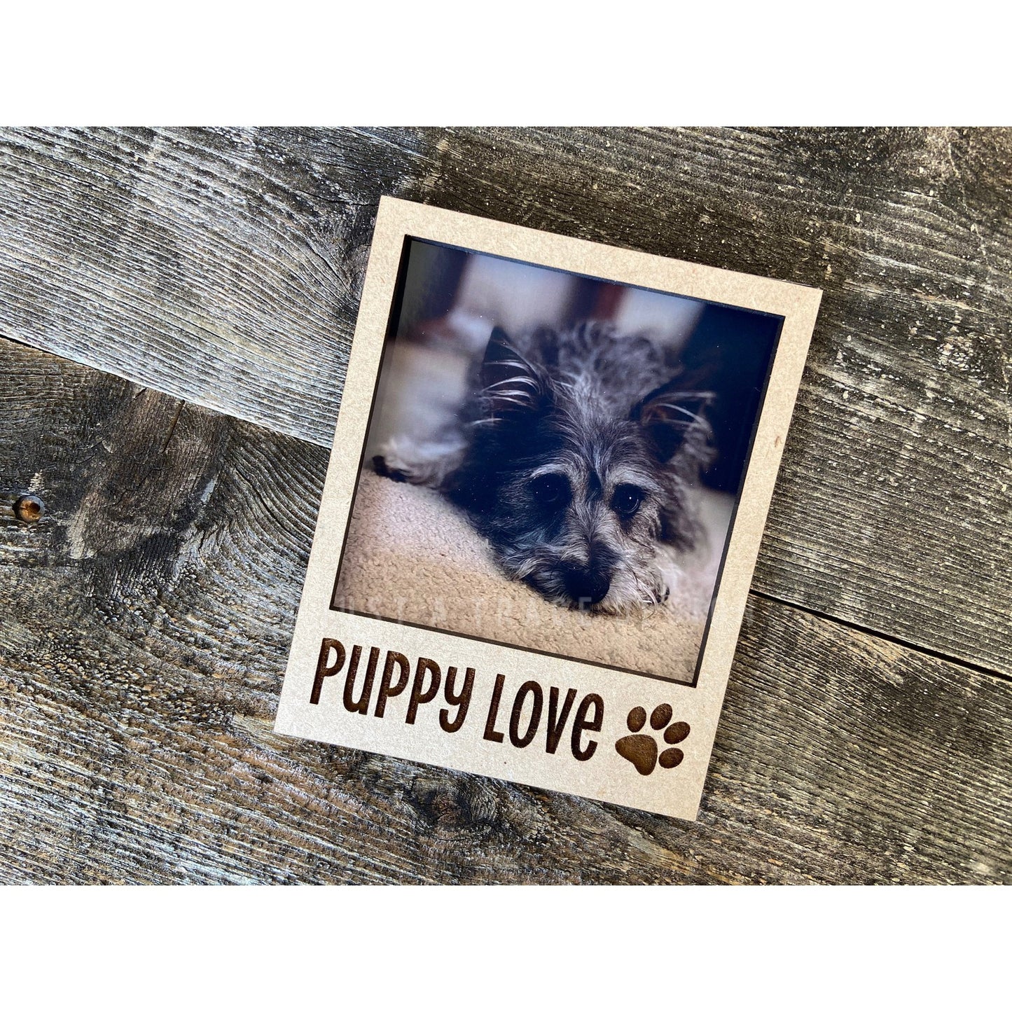 Magnetic Picture Frame, Refrigerator Magnet, Picture Frame, Wood Frame, Wedding Favor, Your Choice Of Phrase