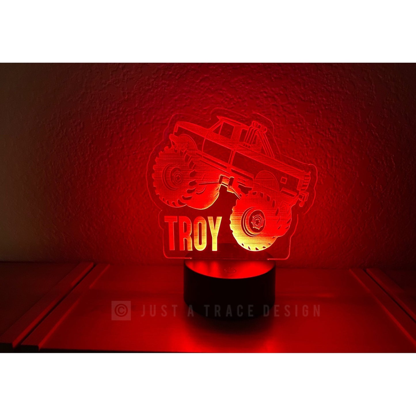 Monster Truck Night Light, Personalized Night Light, Kids Night Light, Name Night Light, Acrylic Nightlight, Birthday Gift, Mud Truck