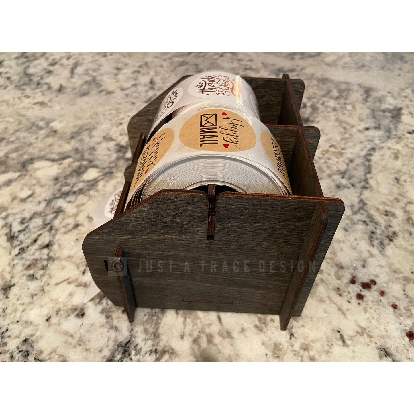 2 Roll Label Holder, Sticker Dispenser, Sticker Caddy, Decal Organizer, Sticker Storage, Decal Display, Front Desk Display