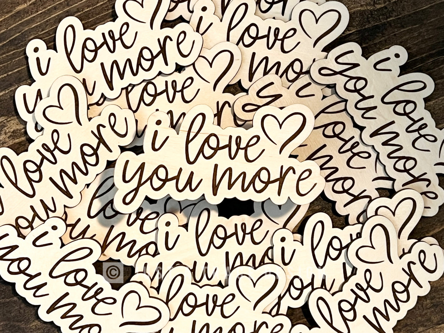 I Love You More Wood Magnet, Inspirational Fridge Magnet, Magnet Board, Eco Friendly Gift, Office Decor, Valentine's Day Magnet