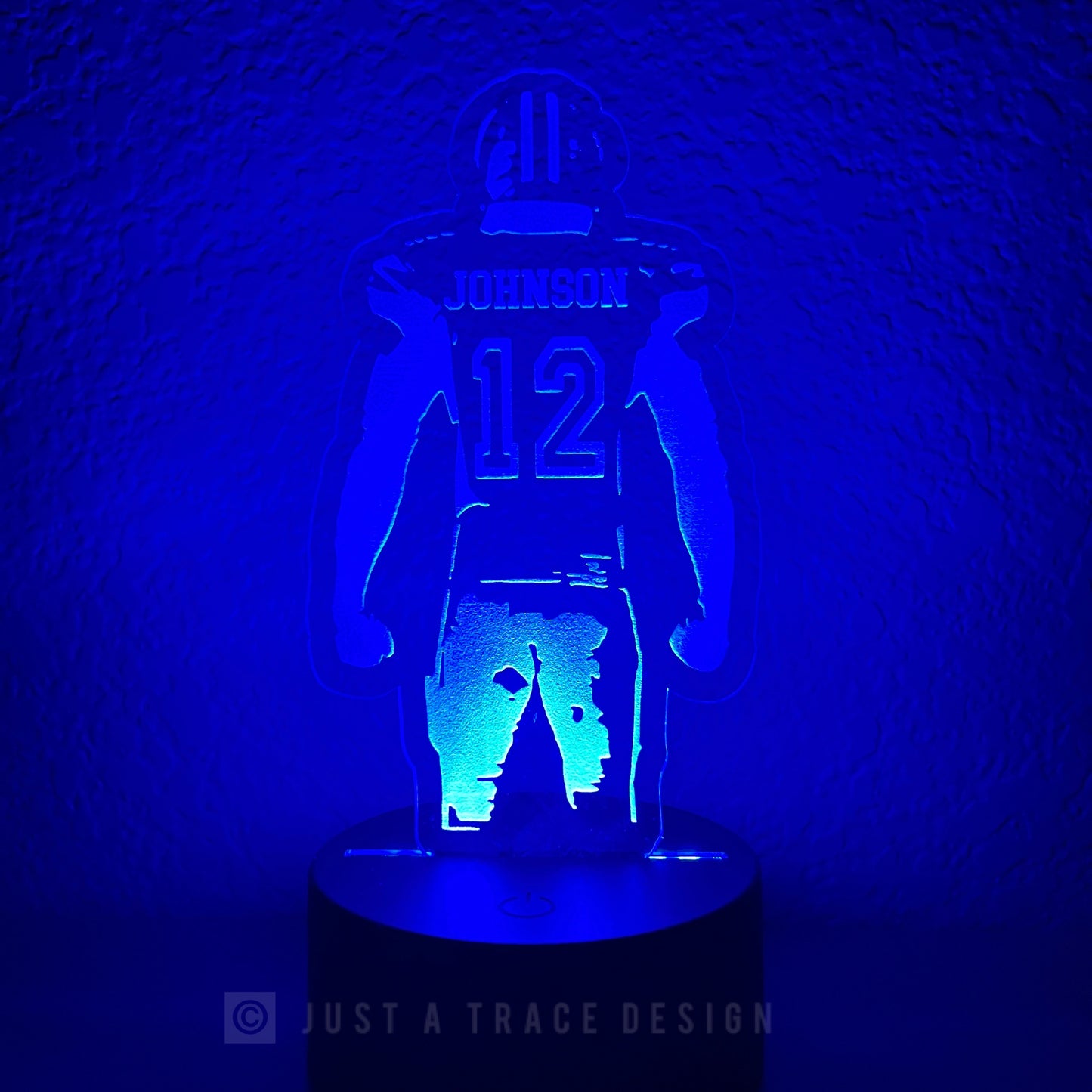 Football Player, Back of Jersey, Football Sport, Personalized Night Light, Kids Night Light, Sport Name Night Light, Acrylic Laser Engraved