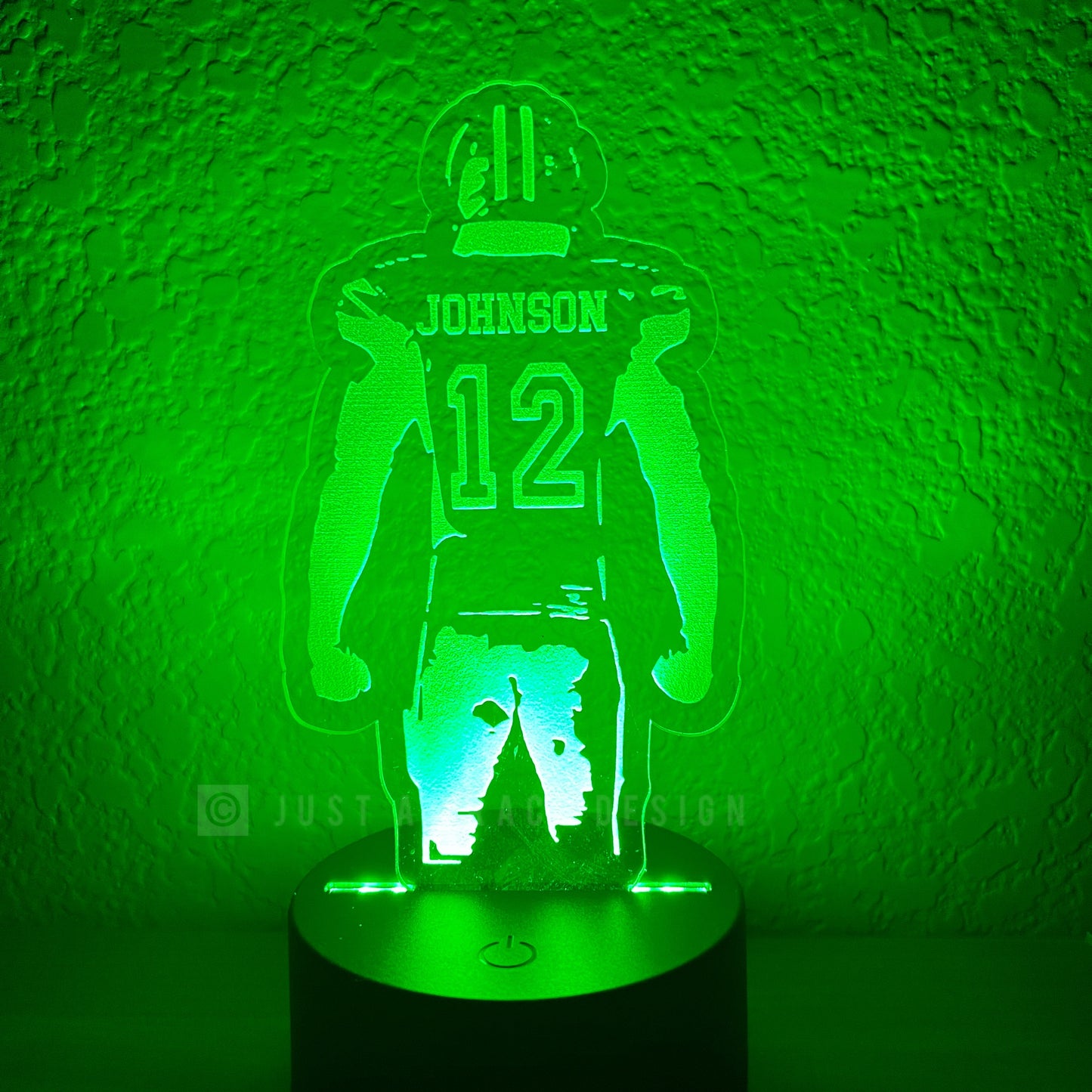 Football Player, Back of Jersey, Football Sport, Personalized Night Light, Kids Night Light, Sport Name Night Light, Acrylic Laser Engraved