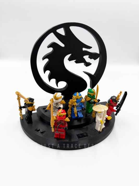 Ninjago Mini Figure Display Stand, 3D Printed PLA, Holds 11 Mini Figures