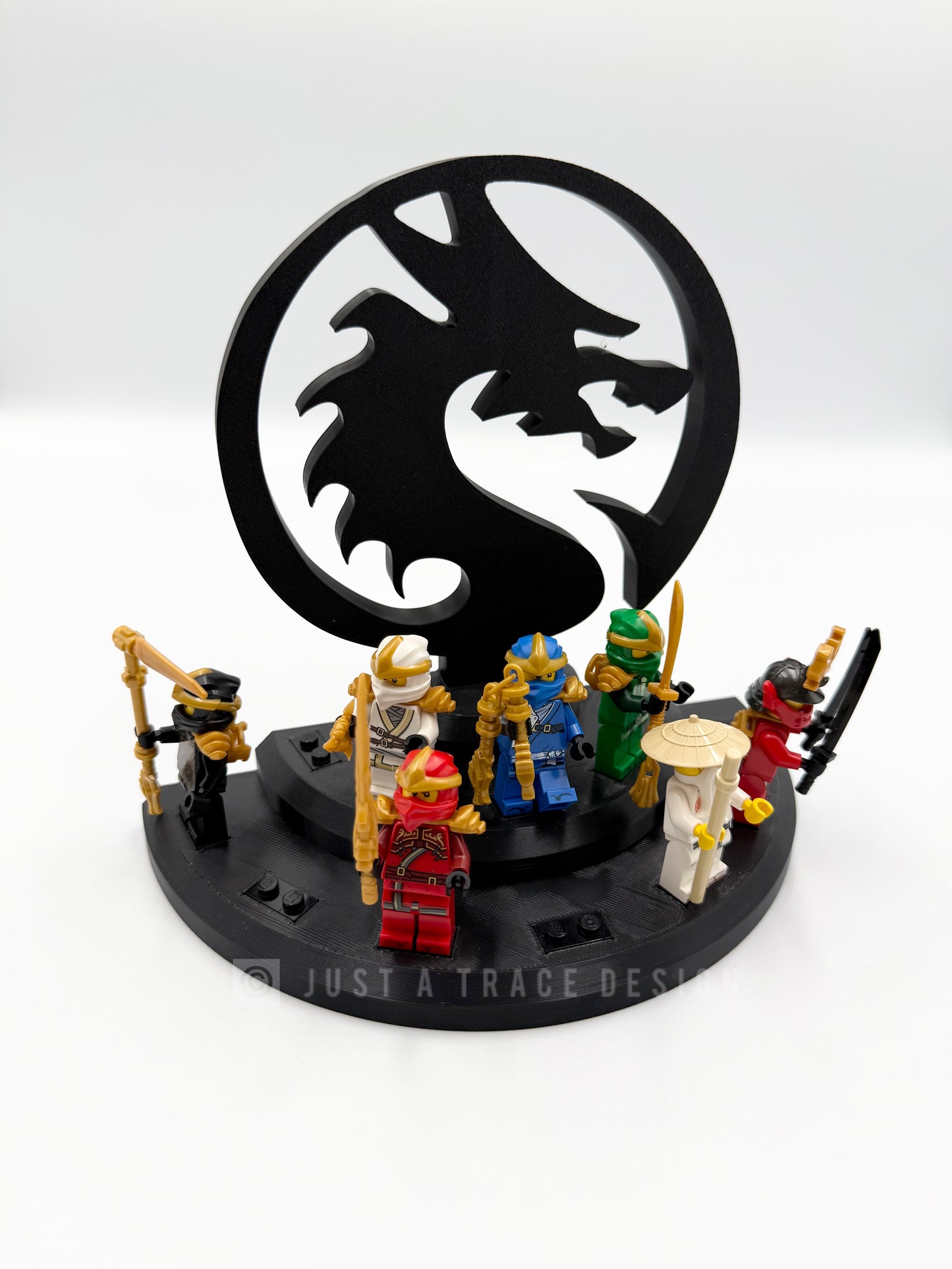 Ninjago Mini Figure Display Stand, 3D Printed PLA, Holds 11 Mini Figures