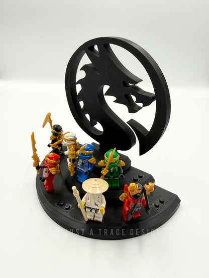 Ninjago Mini Figure Display Stand, 3D Printed PLA, Holds 11 Mini Figures