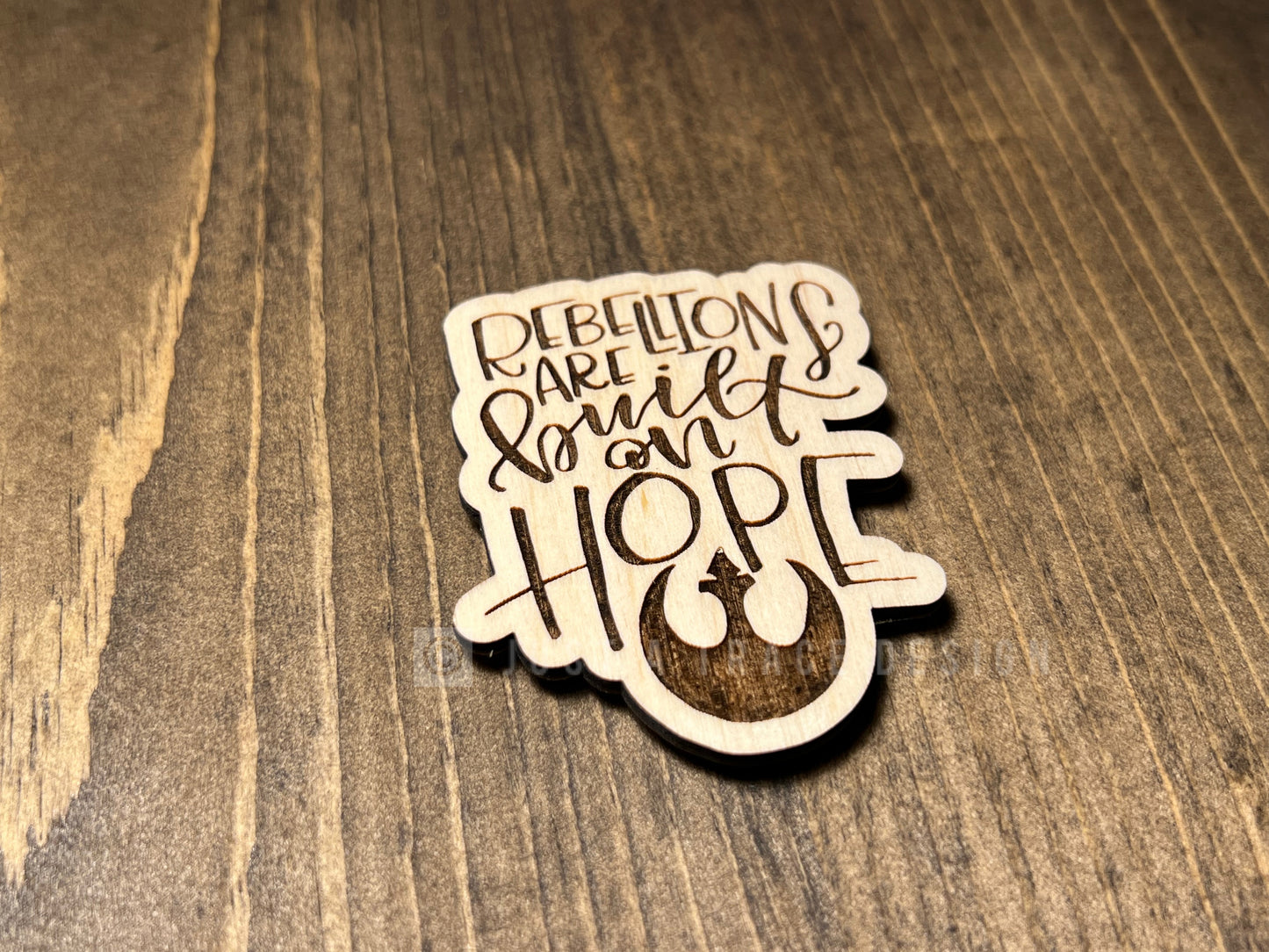 Rebellions Are Built On Hope Wood Magnet, Inspirational Fridge Magnet, Magnet Board, Eco Friendly Gift, Office Decor, Stocking Stuffer