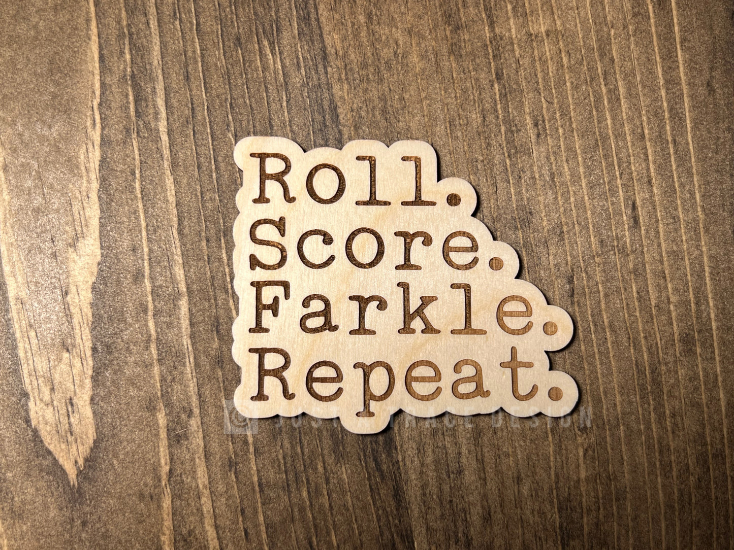 Roll Score Farkle Repeat Wood Magnet, Farkle Dice Game Fridge Magnet, Refrigerator Magnet, Magnet Board, Eco Friendly Gift, Stocking Stuffer