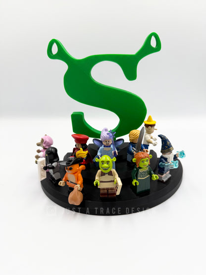 Shrek Ogre Mini Figure Display Stand, Collector Display, Figure Stand, 3D Printed, Holds 12 Mini Figures