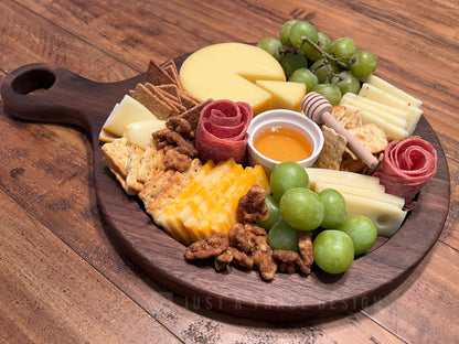 Grazing Board with Handle, Charcuterie Board, Vegetable Tray, Dessert Tray, Wood Platter, Board with Handle, Kitchen Décor, Wedding Gift, Handmade Gift