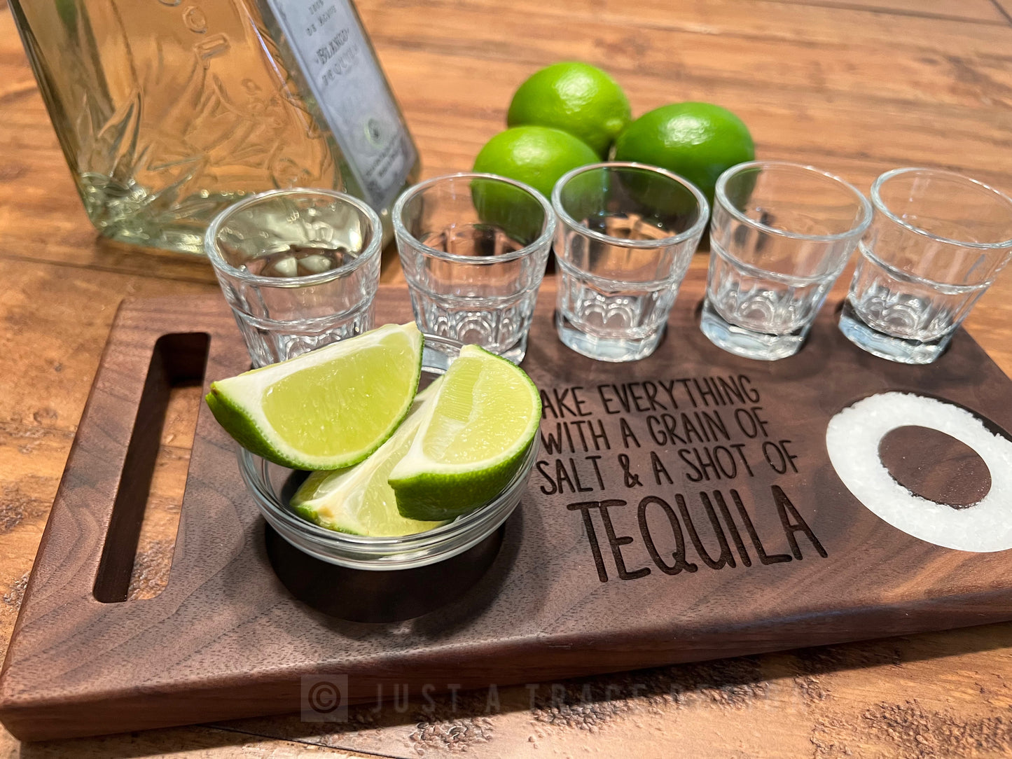 Tequila Flight Board, Tequila Shot Board, Serving Tray, Tequila Gift, Shot Board,  Bar Board,  Party Tray