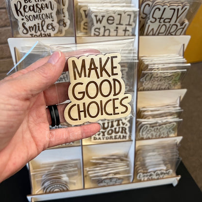 Make Good Choices Wood Magnet, Inspirational Fridge Magnet, Magnet Board, Eco Friendly Gift, Office Decor, Stocking Stuffer