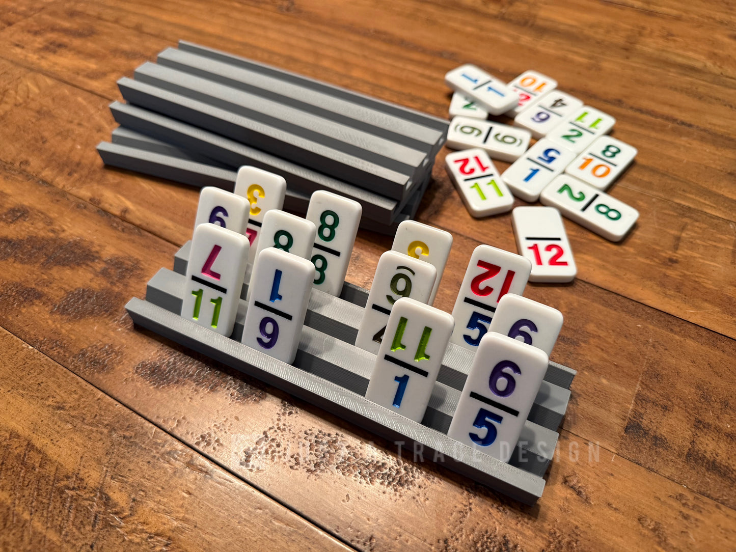 Individual Domino Holders, Plastic Domino Holder, Limited Dexterity Domino Holder, Family Game Night,  Row Display, Mexican Train Game