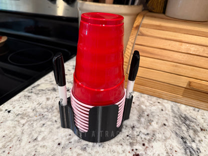 18 oz. Red Solo Cup Holder with Markers