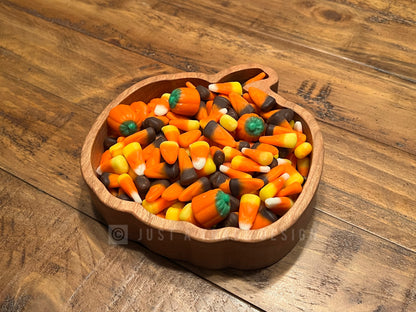 Wooden Pumpkin Candy Dish,  Fall Decor, Halloween Dish, Catchall Tray, Valet Tray,  Trinket Dish, Cherry Dish