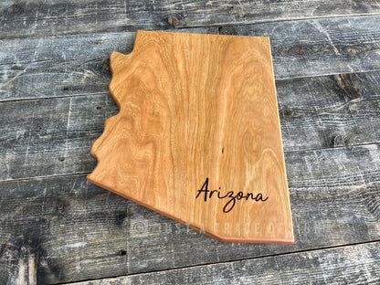 13 1/2 x 10 1/2" x 3/4" Arizona State Shaped Cutting Board, Charcuterie Board, Housewarming Gift, Wedding Gift, Walnut, Cherry or Ash Wood